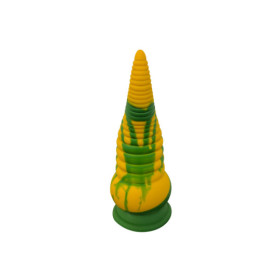 Gode ventouse tentacule Kraken 21 cm vert et jaune 